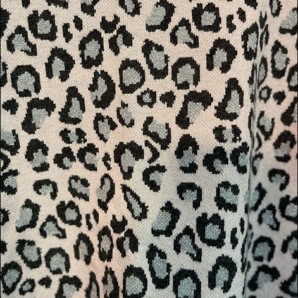 CYNTHIA ROWLE Leopard Print Long Sleeves Mock Neck Sweater.Size S - Picture 9 of 13